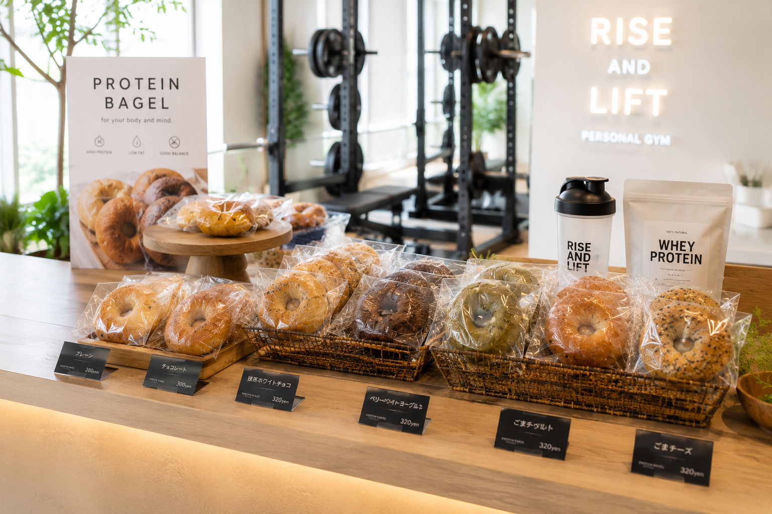 AFFIDAMENTO BAGELのプロテインベーグル